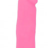 Розовый фаллоимитатор с ограничительным основанием - 10 см.