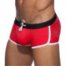 Красные мужские плавки-хипсы с контрастной отделкой Красные мужские плавки-хипсы с контрастной отделкой