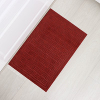 Красный придверный влаговпитывающий коврик без окантовки (38х58 см)