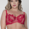 Бюстгальтер с мягкой чашкой из кружева с  ресничками 