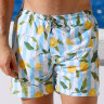 Мужские пляжные шорты с принтом в виде лимонов