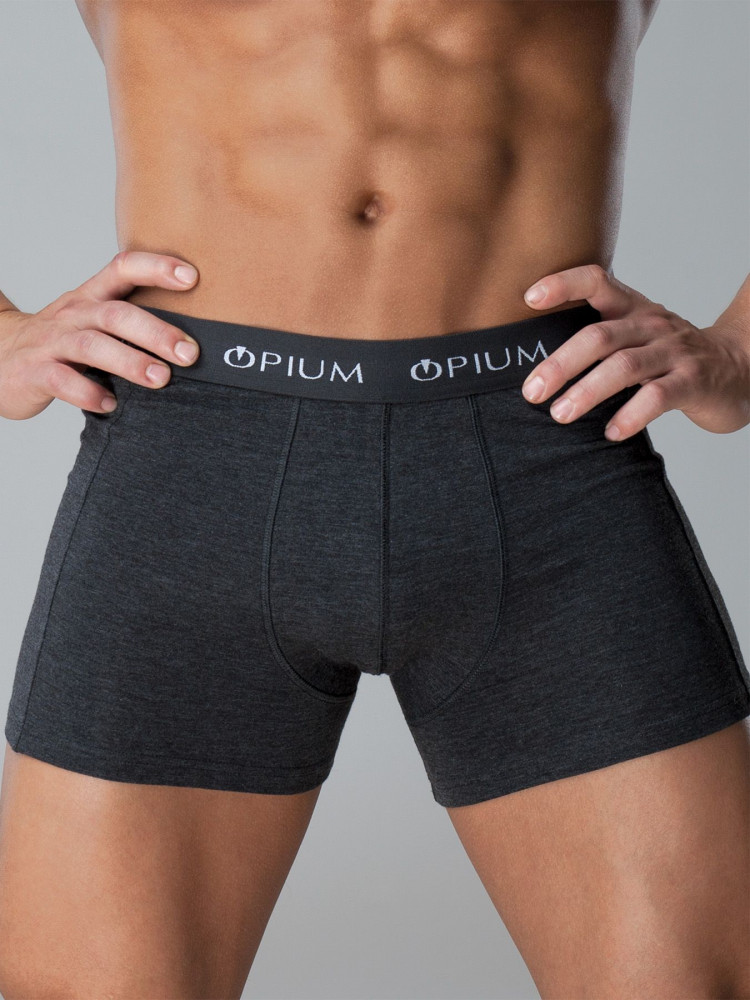 Мужские трусы-боксеры из меланжевой ткани 