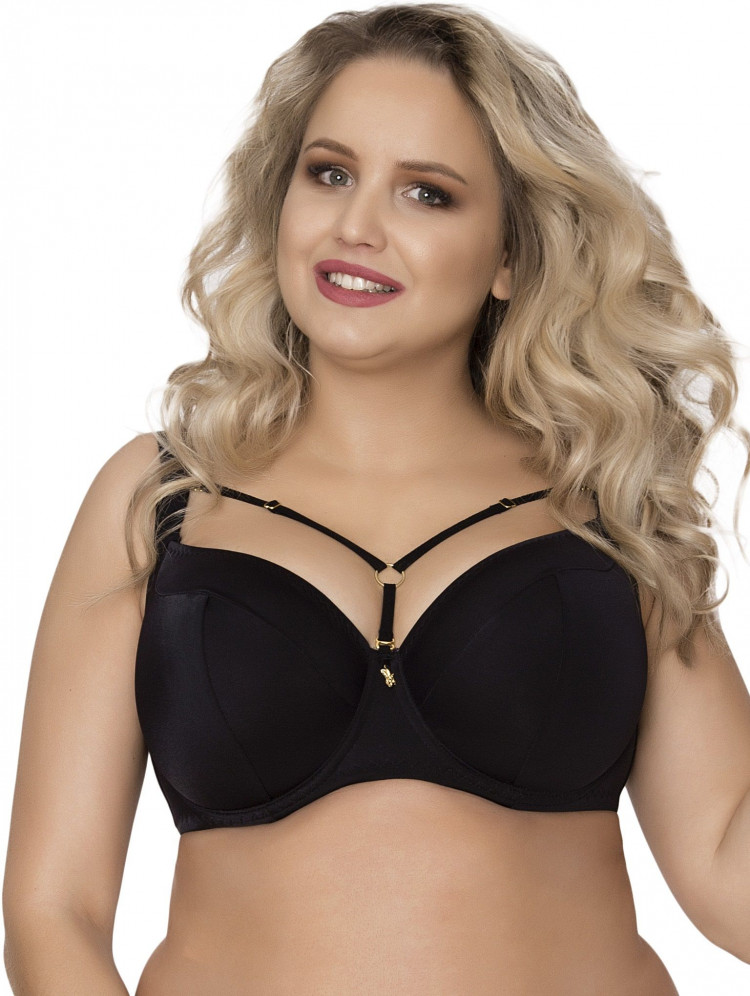 Купальный лиф на косточках с декоративной бретелью 