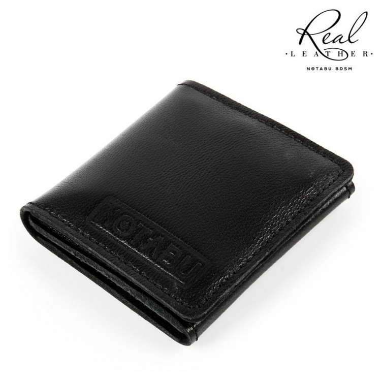 Черный кожаный кондомхолдер Notabu 