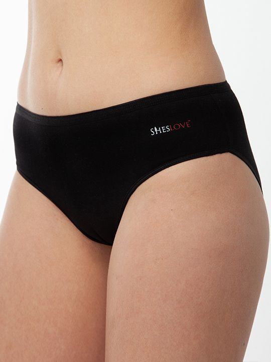 Однотонные трусики-слипы из хлопка и модала 