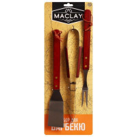 Набор для барбекю Maclay: лопатка, щипцы и вилка