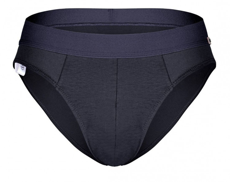 Антрацитовые бамбуковые трусы-брифы 