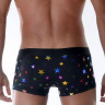 Черные мужские трусы-боксеры с разноцветными звездами