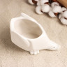 Белое настольное керамическое кашпо «Уточка»