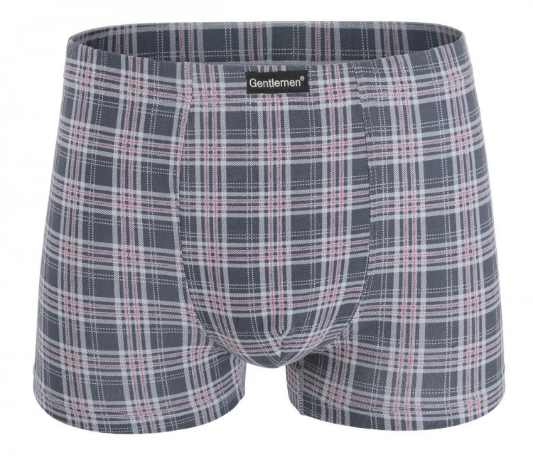 Мужские трусы-боксеры plus size в клетку из хлопкового материала 