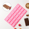 Форма для шоколада Доляна «Слитки», силикон, 29,5×17,5 см, 20 ячеек (5×2,8 см), цвет МИКС