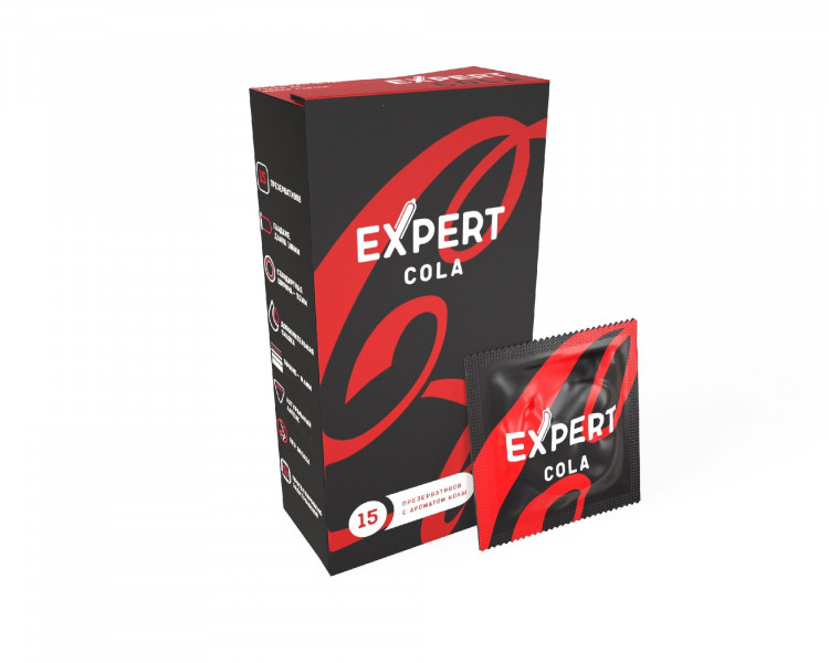 Презервативы с ароматом колы Expert Cola - 15 шт. 
