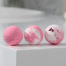 Набор из 3 бомбочек для ванны «Цветочная забота» с ароматом розы