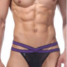 Мужские трусы-стринги на контрастной двойной резинке Мужские трусы-стринги на контрастной двойной резинке