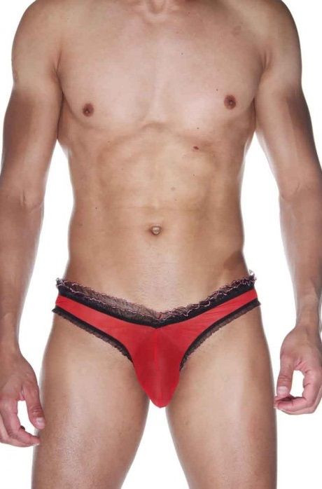 Мужские трусы-слипы с рюшами 