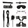 Стильный набор из 10 черных BDSM-девайсов Стильный набор из 10 черных BDSM-девайсов