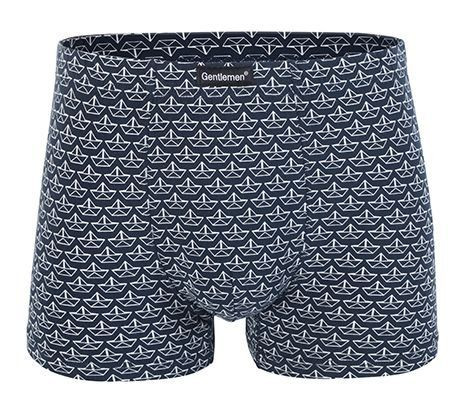 Классические трусы-боксеры с принтом в виде корабликов 