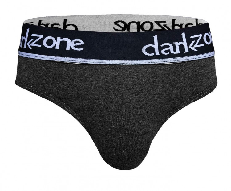 Темно-серые хлопковые слипы с брендированной резинкой 