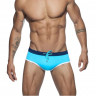Голубые мужские плавки-брифы с контрастной отделкой
