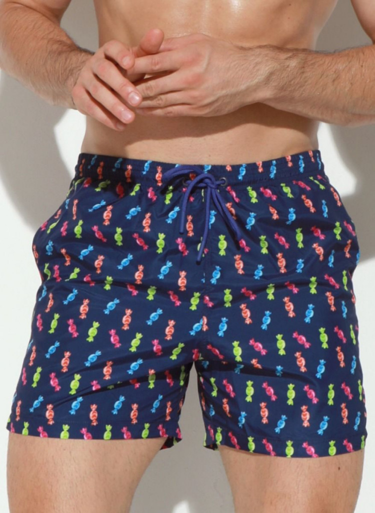 Мужские пляжные шорты с принтом в виде конфет 