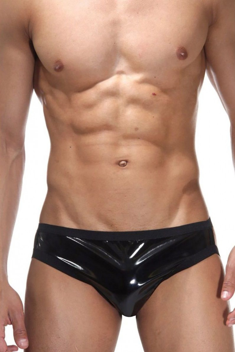 Мужские трусы-джоки из гладкой блестящей ткани 