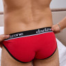 Красные мужские трусы-брифы с вырезом