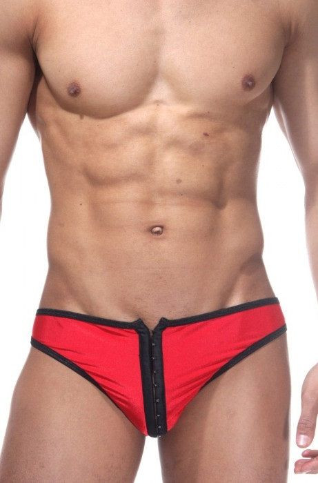 Мужские трусы-тонги с застежкой спереди 