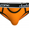 Оранжевые мужские трусы-брифы с вырезом