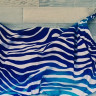 Цветной купальный лиф с полосками зебры