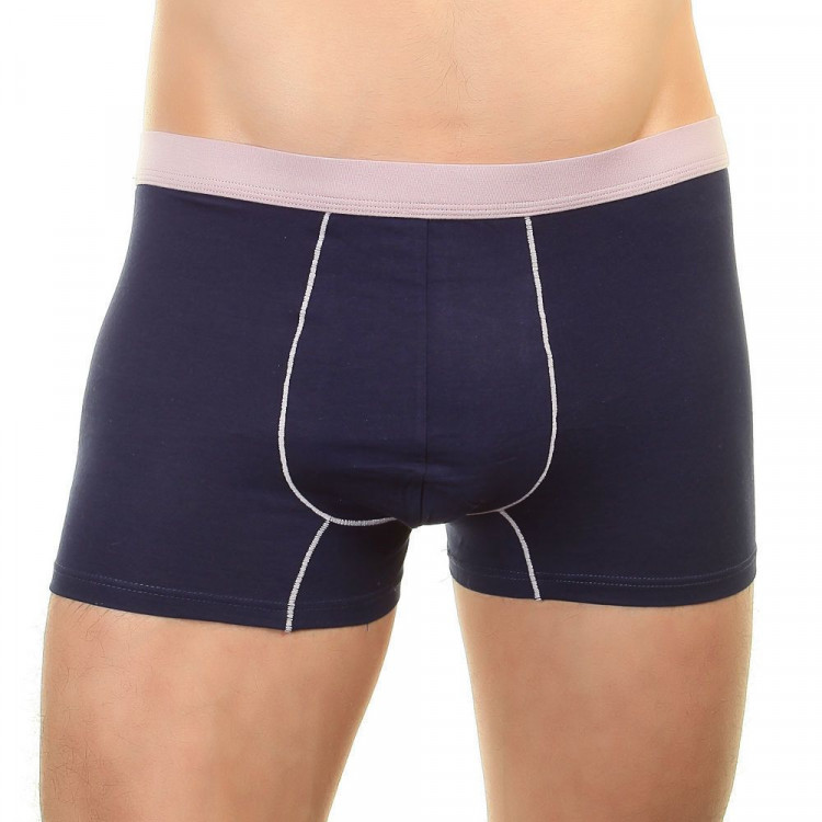 Мужские трусы-боксеры с контрастной окантовкой гульфика 