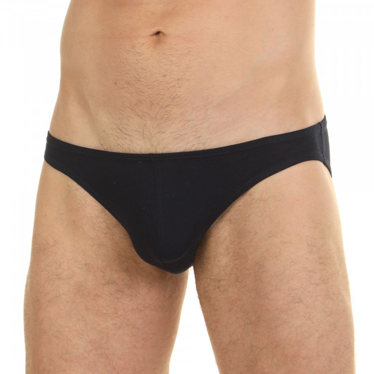 Темно-синие мужские трусы-слипы с низкой посадкой 