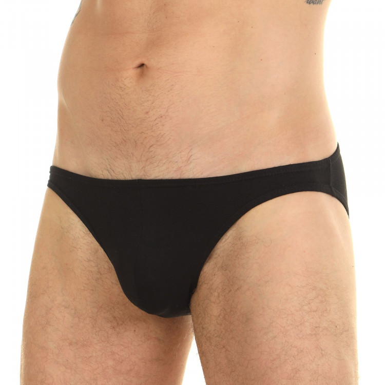 Черные мужские трусы-слипы с низкой посадкой 