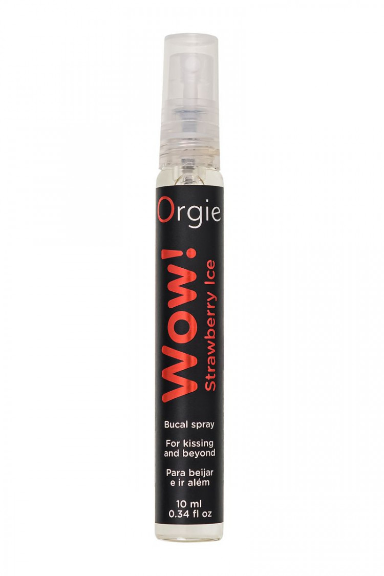 Оральный спрей ORGIE Wow! Strawberry Ice Blowjob Spray с охлаждающим и возбуждающим эффектом - 10 мл. 