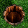 Деревянное кашпо  Круглое  (12х10 см)