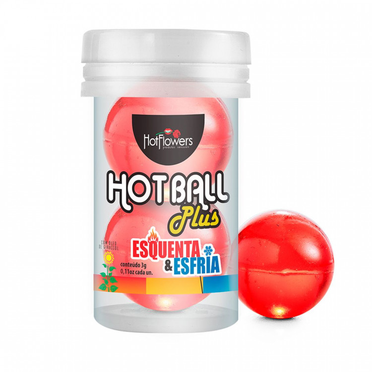Лубрикант на масляной основе Hot Ball Plus с охлаждающе-разогревающим эффектом (2 шарика по 3 гр.) 