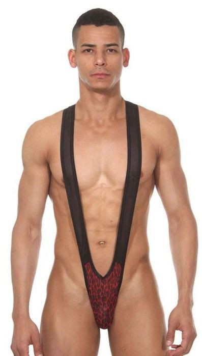 Мужское боди на широких лямках 