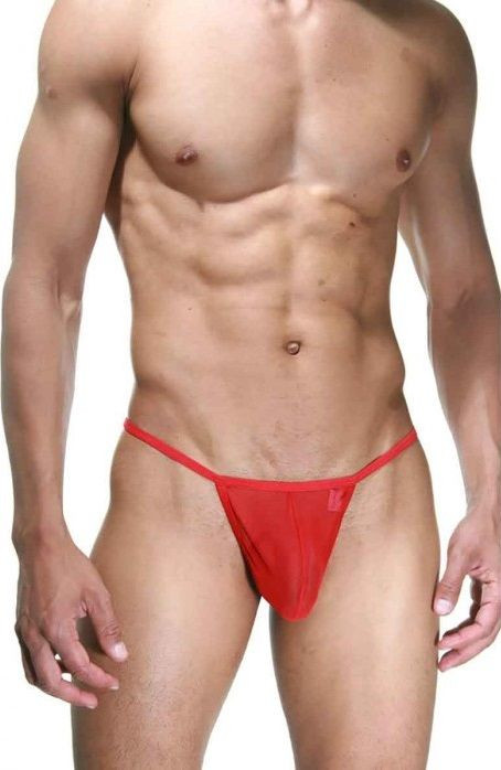 Мужские трусы-стринги с декором 