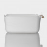 Белый контейнер для хранения с ручкой «Лаконичность» (33,5х18,5х14,5 см)