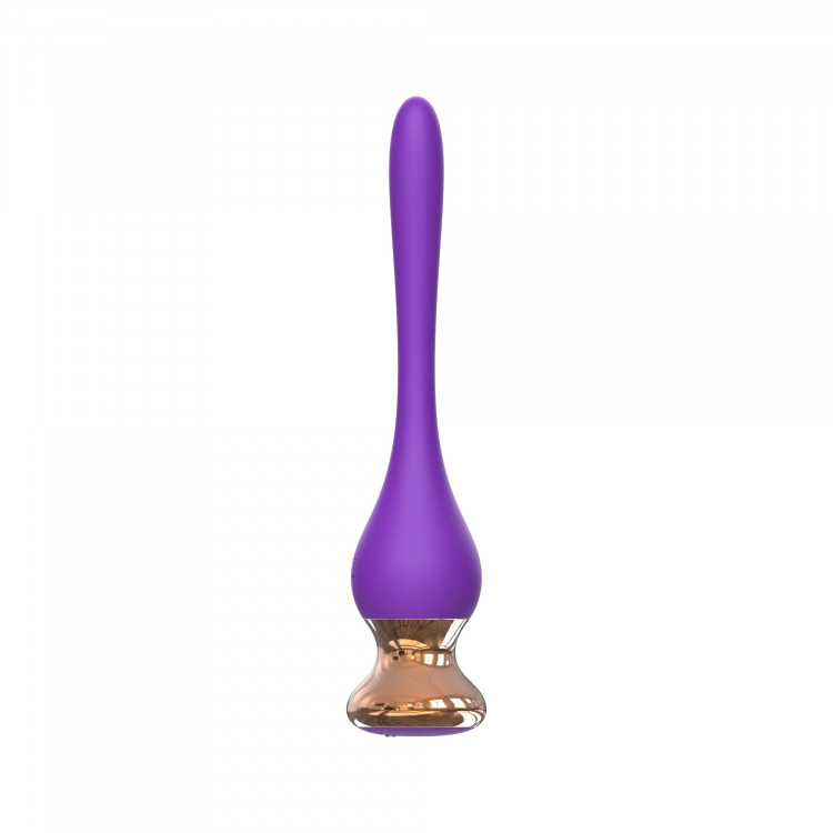 Фиолетовый вибромассажер Nipple Vibrator - 14,5 см. 
