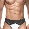 Мужские черно-белые трусы-танга Мужские черно-белые трусы-танга