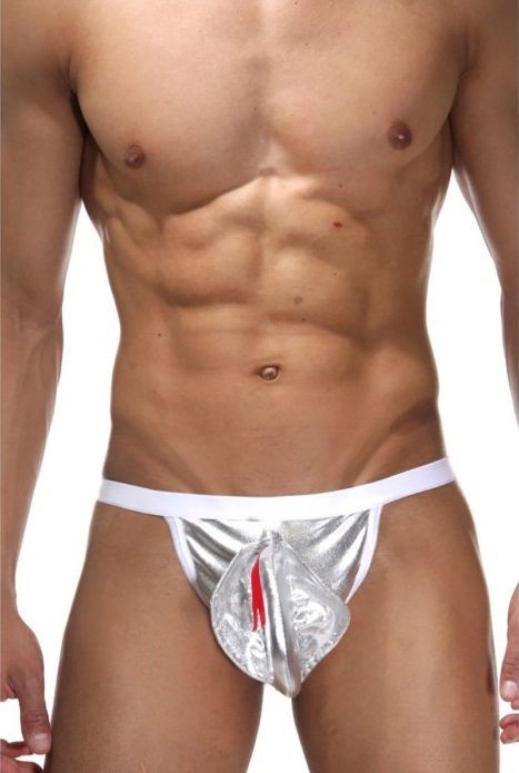 Ролевые трусы с серебристой коброй 