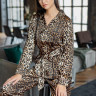 Пижамный комплект леопардовой расцветки: жакет и брючки