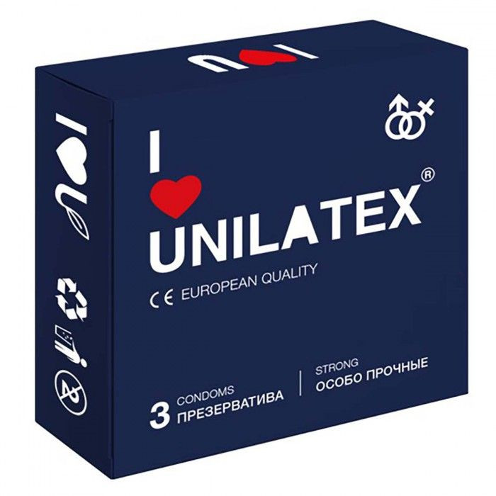 Ультрапрочные презервативы Unilatex Extra Strong - 3 шт. 