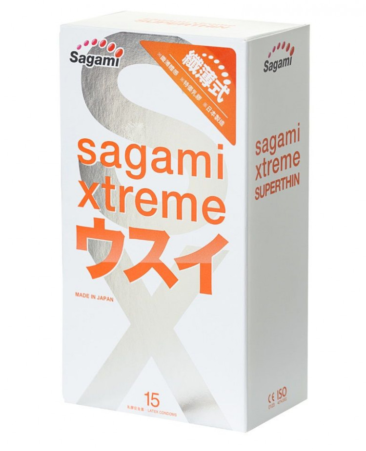 Ультратонкие презервативы Sagami Xtreme Superthin - 15 шт. 