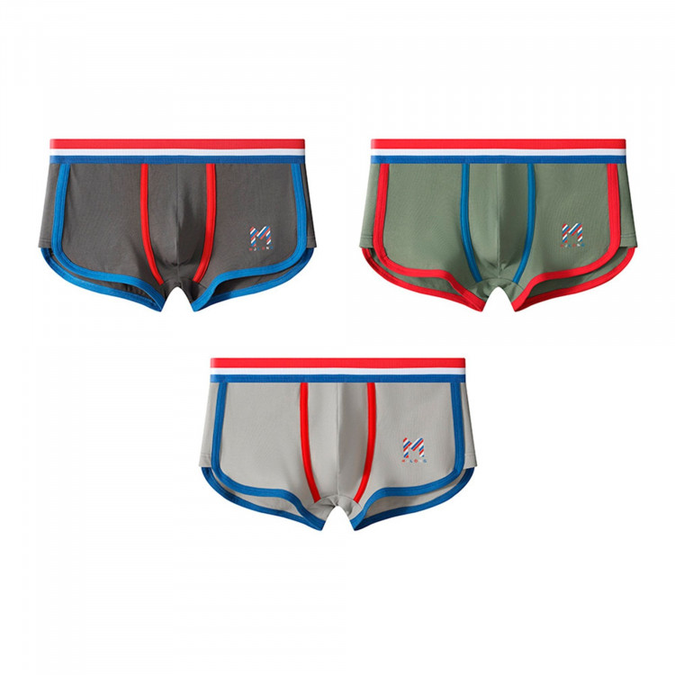 Набор из 3 мужских трусов-боксеров с контрастной отделкой 