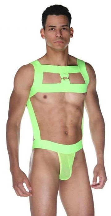 Стильное мужское боди на широких лямках 