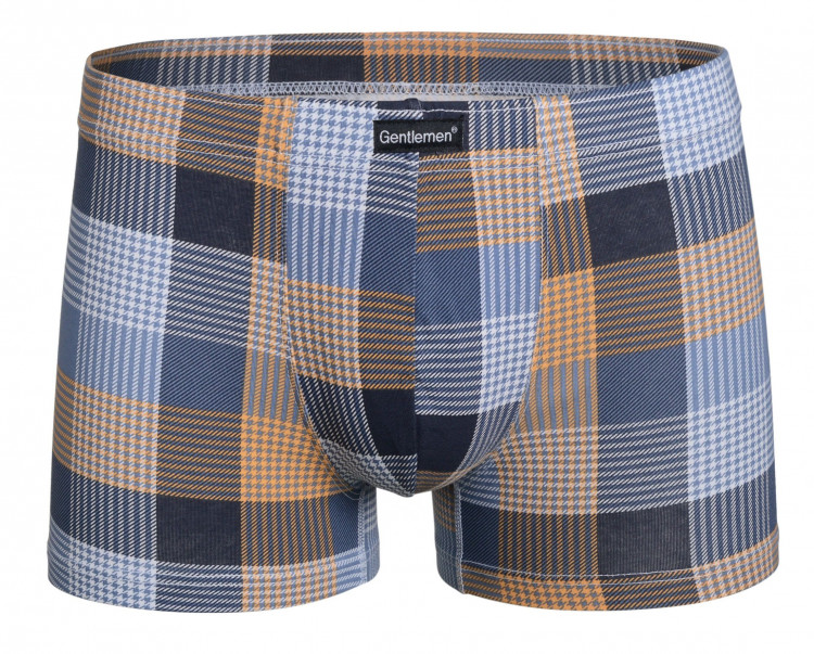 Мужские трусы-боксеры из ткани в цветную клетку 