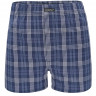 Синие хлопковые трусы-боксеры в клеточку plus size
