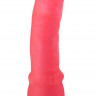 Розовый гелевый фаллоимитатор на присоске - 19,3 см.