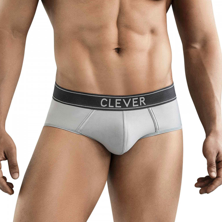 Серые мужские трусы-брифы Clever Natura Piping Brief 